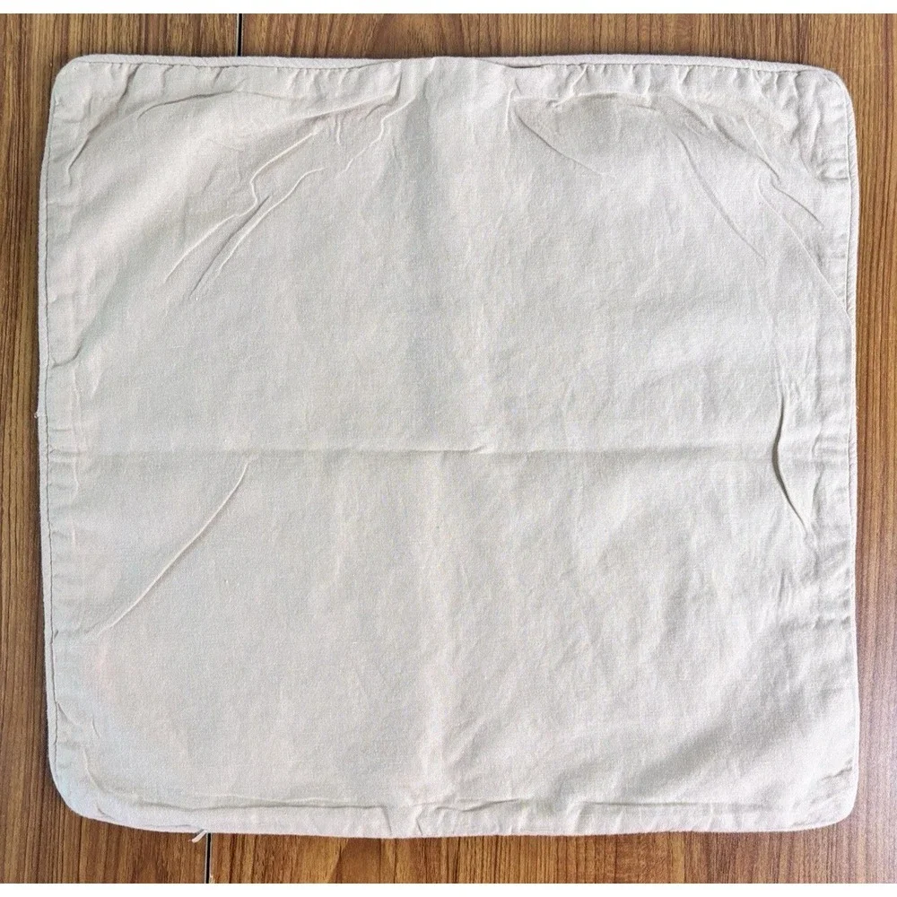 Kravet Couture Barbara Barry POETICAL Belgian Linen Aqua‎ Ivory Pillow Cover